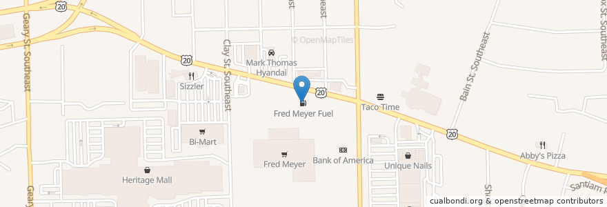 Mapa de ubicacion de Fred Meyer Fuel en Verenigde Staten, Oregon, Linn County, Albany.
