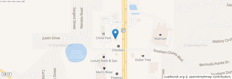 Mapa de ubicacion de Subway en United States, Florida, Polk County, Haines City.
