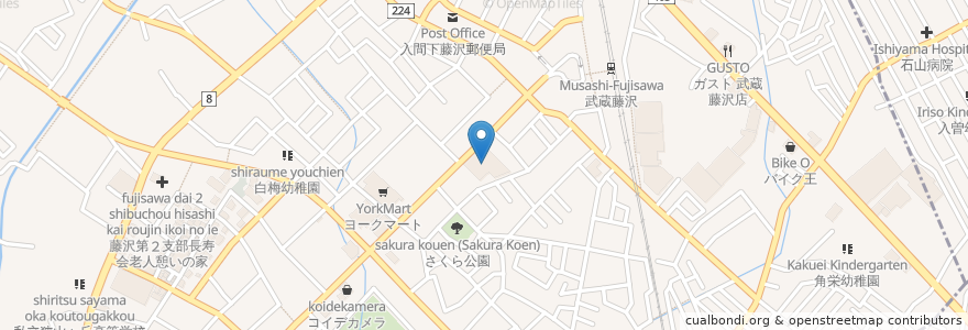 Mapa de ubicacion de カワチ薬局 (Kawachi Yakkyoku) en Giappone, Prefettura Di Saitama, 入間市.