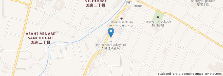 Mapa de ubicacion de 篠原内科クリニック en Japan, 秋田県, 秋田市.
