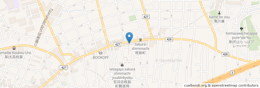 Mapa de ubicacion de ドトールコーヒーショップ en Japão, Tóquio, 世田谷区.
