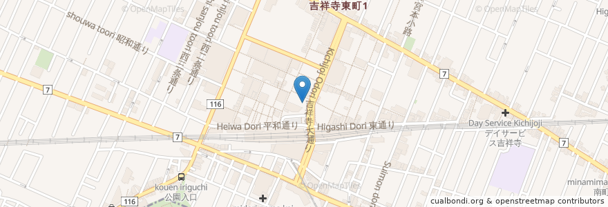 Mapa de ubicacion de スターバックス en ژاپن, 東京都, 武蔵野市.