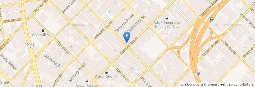 Mapa de ubicacion de Azucar Lounge en United States, California, San Francisco City And County, San Francisco.