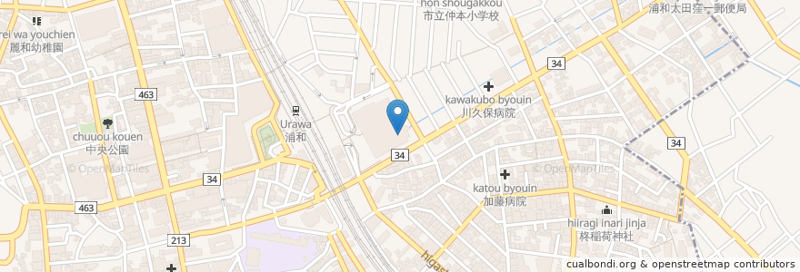 Mapa de ubicacion de スターバックス en 日本, 埼玉县, 埼玉市, 浦和区.