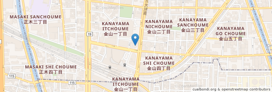 Mapa de ubicacion de 北陸銀行 en ژاپن, 愛知県, 名古屋市, 中区.