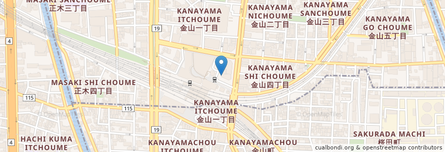 Mapa de ubicacion de 三井住友信託銀行 en Japonya, 愛知県, 名古屋市.