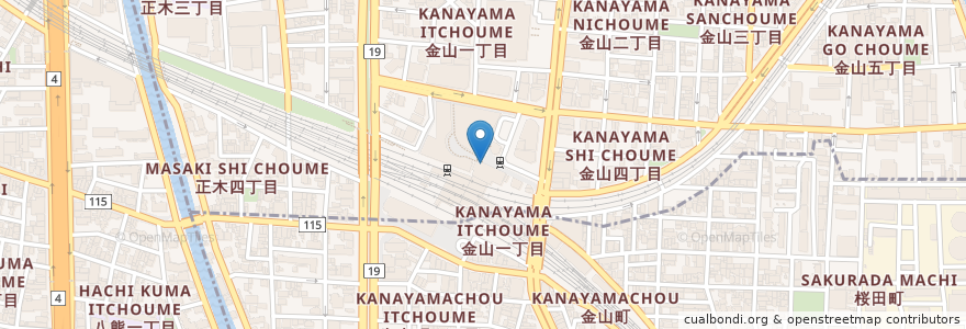 Mapa de ubicacion de みずほ銀行 en Japan, 愛知県, Nagoya.
