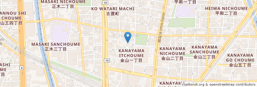 Mapa de ubicacion de 龍泉寺 en ژاپن, 愛知県, 名古屋市, 中区.