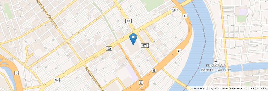 Mapa de ubicacion de トモズ en Japan, Tokio, 中央区.