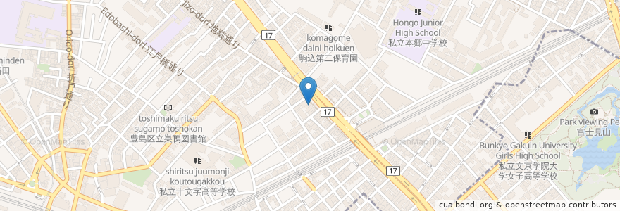 Mapa de ubicacion de 割烹なかや en 日本, 東京都, 豊島区.