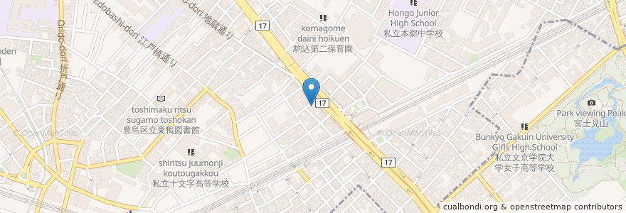 Mapa de ubicacion de 鰻 ながしま en Giappone, Tokyo, Toshima.