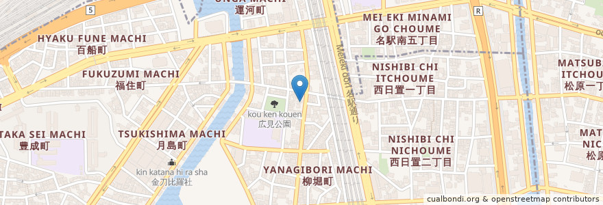Mapa de ubicacion de かくれ家 en ژاپن, 愛知県, 名古屋市, 中村区.