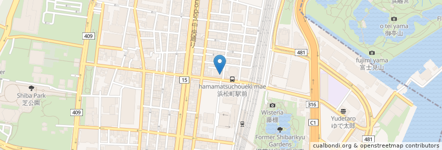 Mapa de ubicacion de トモズ (Tomod's) en Japonya, 東京都, 港区.