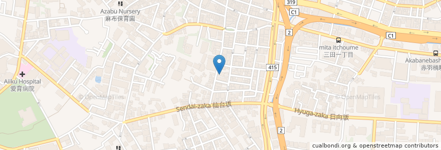 Mapa de ubicacion de トモズ en Giappone, Tokyo, Minato.