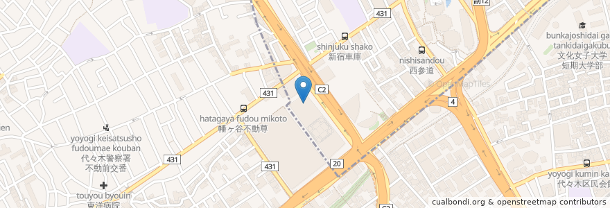 Mapa de ubicacion de トモズ en Japonya, 東京都, 渋谷区.