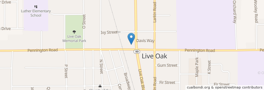 Mapa de ubicacion de Arco en Estados Unidos De América, California, Sutter County, Live Oak.