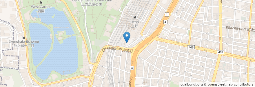 Mapa de ubicacion de 토모즈 익스프레스 en 일본, 도쿄도, 다이토구.