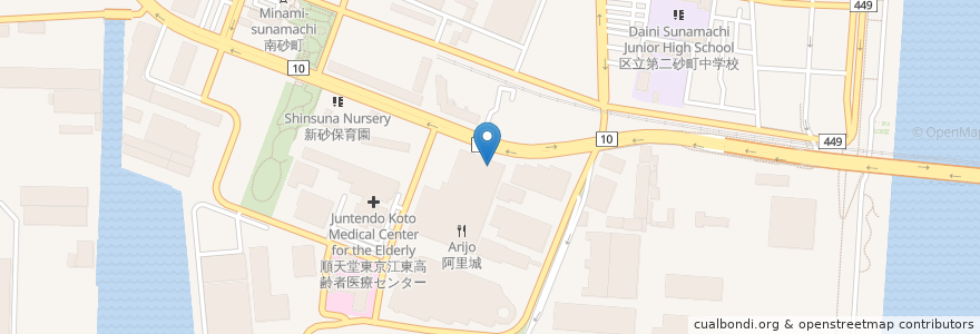 Mapa de ubicacion de Tomod's en Japan, Tokyo, Koto.
