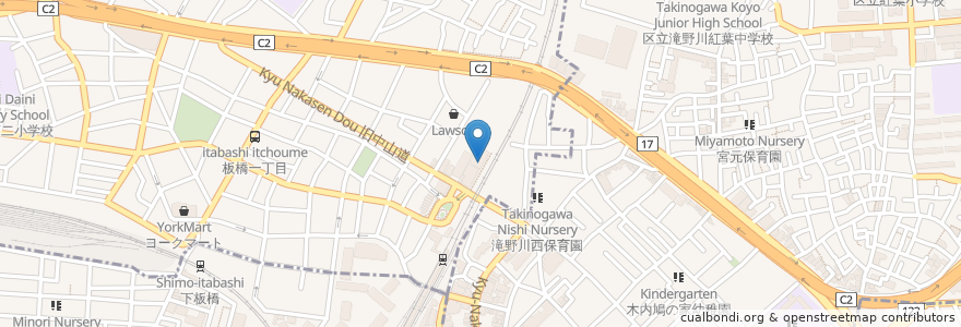 Mapa de ubicacion de はいらいふプラザいたばし en Japan, 東京都, 北区.