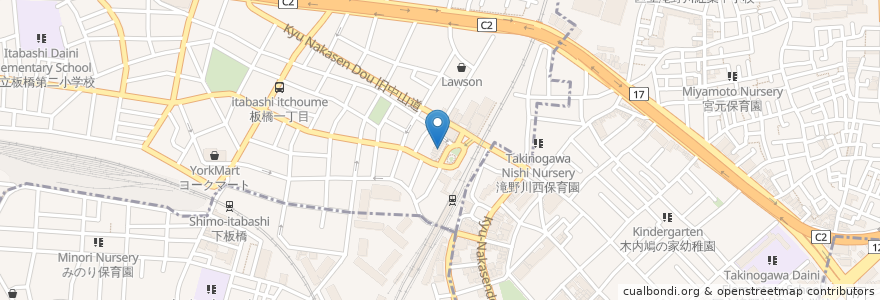 Mapa de ubicacion de 一本堂 en Japon, Tokyo, 北区.