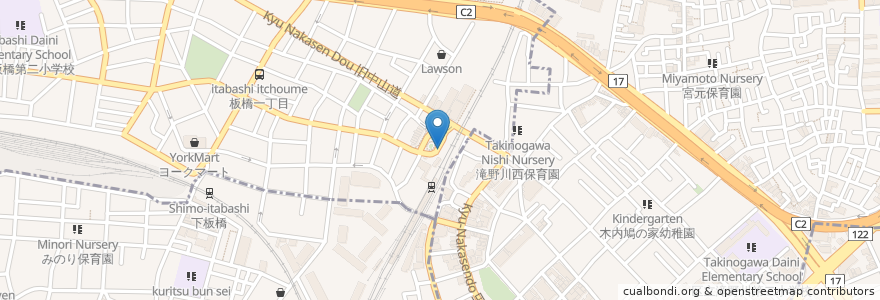 Mapa de ubicacion de タクシー乗り場 en Japon, Tokyo, 北区.