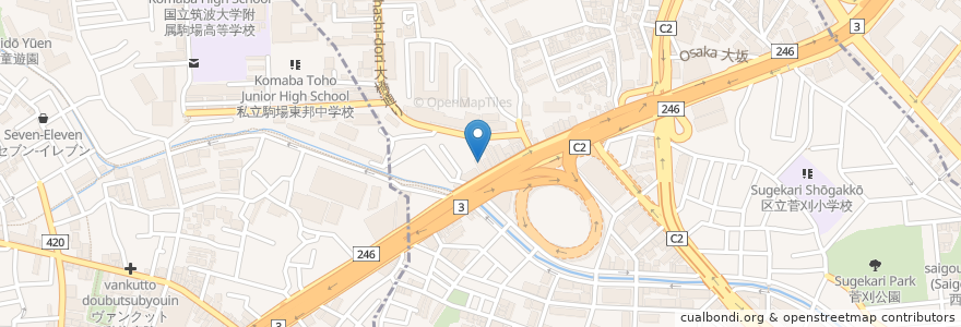 Mapa de ubicacion de トモズ en Japan, Tokio, 目黒区.