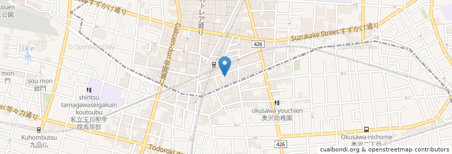 Mapa de ubicacion de クスリのカツマタ en Jepun, 東京都, 目黒区.