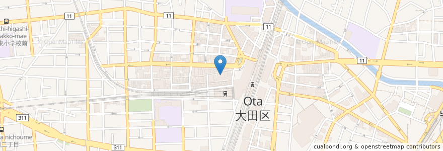 Mapa de ubicacion de クスリのカツマタ en Japonya, 東京都, 大田区.