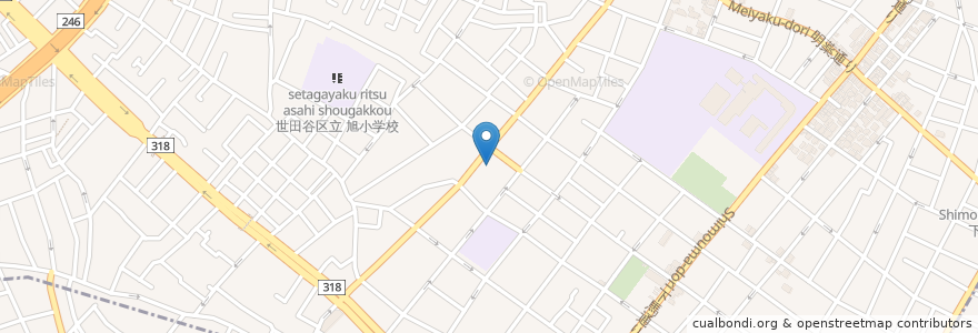 Mapa de ubicacion de トモズ en Japonya, 東京都, 世田谷区.