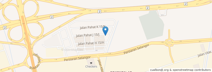 Mapa de ubicacion de Surau Addin en Malaysia, Selangor, Shah Alam.