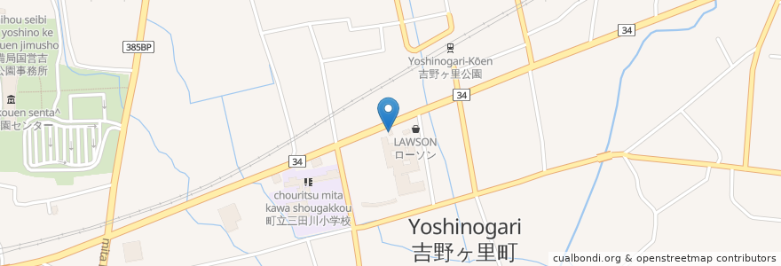 Mapa de ubicacion de うどんウエスト en 日本, 佐賀県, 神埼郡, 吉野ヶ里町.