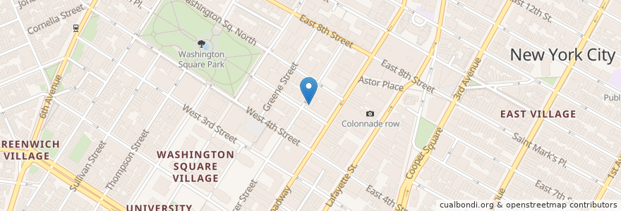 Mapa de ubicacion de NYU Philosophy Department en Amerika Syarikat, New York, New York, New York County, Manhattan.