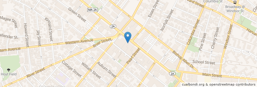 Mapa de ubicacion de Dunkin' Donuts en ایالات متحده آمریکا, ماساچوست, Middlesex County, Cambridge.
