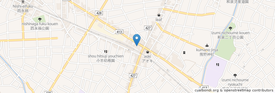 Mapa de ubicacion de トモズ en Japon, Tokyo, 杉並区.
