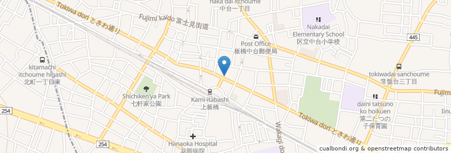 Mapa de ubicacion de トモズ en Jepun, 東京都, 板橋区.