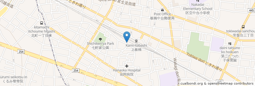 Mapa de ubicacion de ドトール en Giappone, Tokyo, 板橋区.