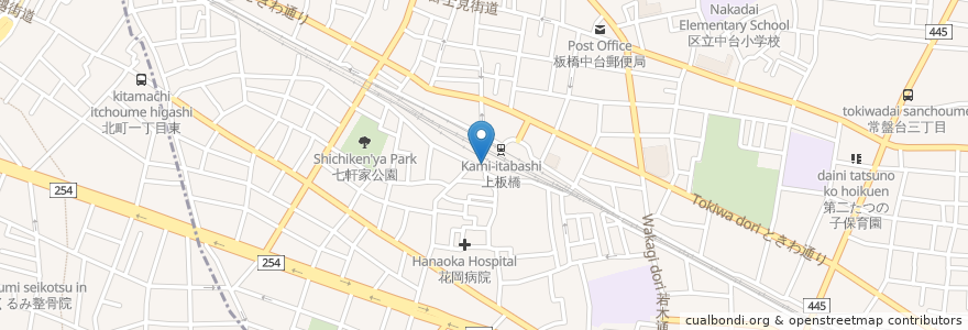 Mapa de ubicacion de トモズ en ژاپن, 東京都, 板橋区.