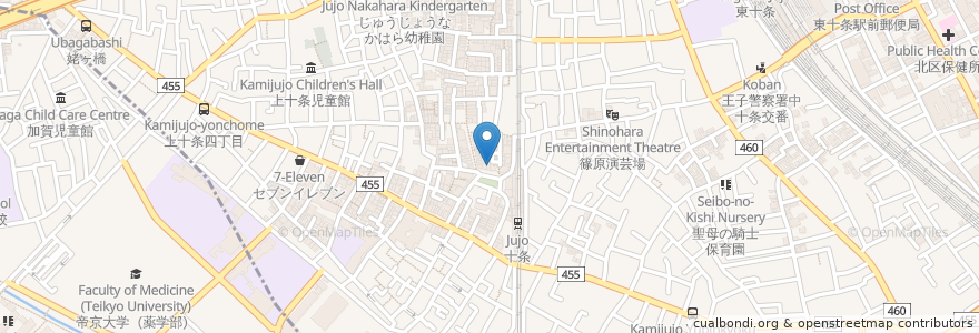 Mapa de ubicacion de トモズ en Japon, Tokyo, 北区.