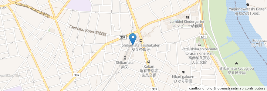 Mapa de ubicacion de 大黒鮨 en Japão, Tóquio, 葛飾区.