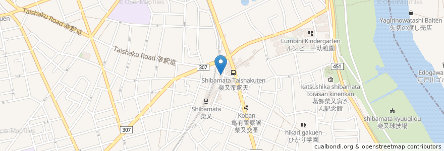 Mapa de ubicacion de かなん亭 en Japón, Tokio, Katsushika.