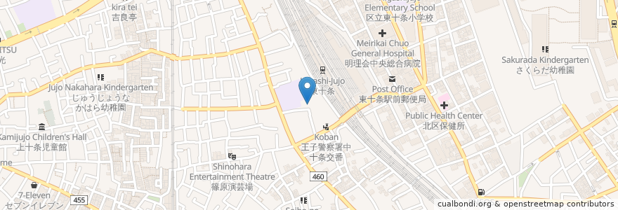 Mapa de ubicacion de 真光寺 en Japan, 東京都, 北区.
