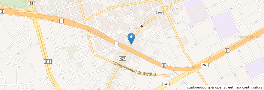 Mapa de ubicacion de モスバーガー en Japan, 東京都, 世田谷区.