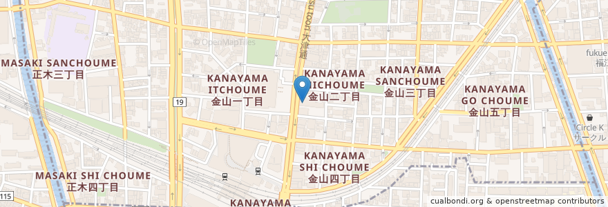Mapa de ubicacion de コメダ珈琲店 en 日本, 愛知県, 名古屋市, 中区.