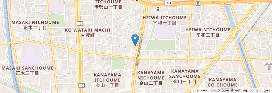 Mapa de ubicacion de 西洋割烹 柏葉亭 en 日本, 愛知県, 名古屋市, 中区.