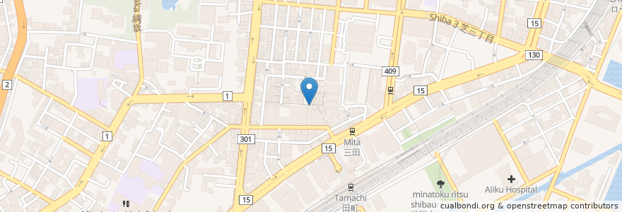 Mapa de ubicacion de だんの家 en 일본, 도쿄도, 미나토.