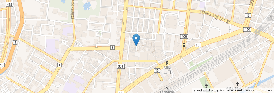 Mapa de ubicacion de 田町大人のハンバーグ en Japonya, 東京都, 港区.