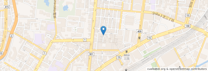 Mapa de ubicacion de 浪花屋 en Japón, Tokio, Minato.