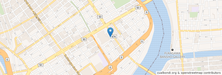Mapa de ubicacion de 浜町神社 en Япония, Токио, Тюо.