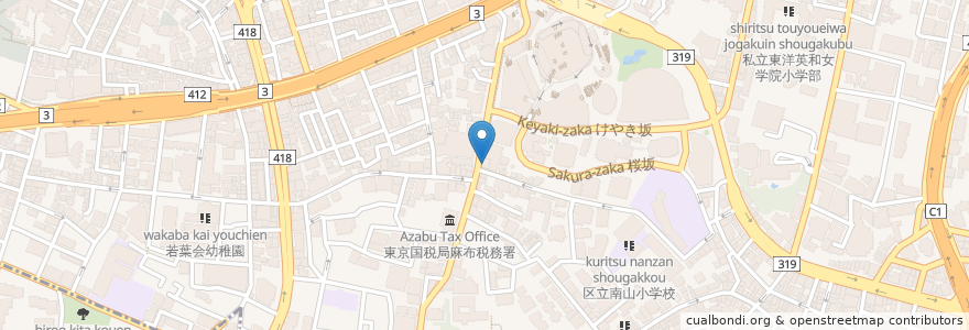 Mapa de ubicacion de いけ勘 en Япония, Токио, Минато.