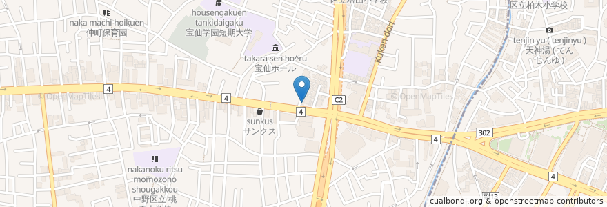 Mapa de ubicacion de 松のや en Japon, Tokyo, 中野区.